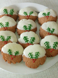A picture of Christmas ginger cookies.