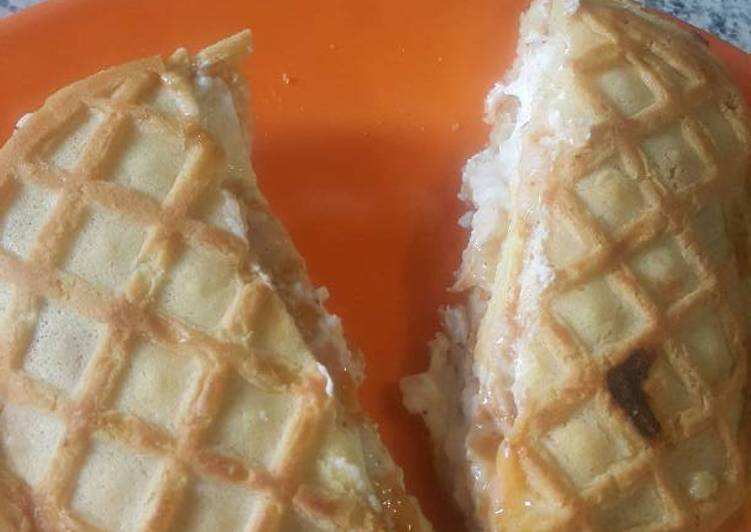 Steps to Prepare Super Quick Homemade Waffle sandwich