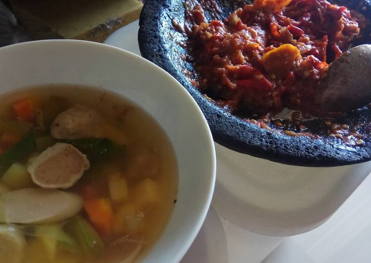 Sup Jagung tanpa serabut telur