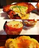 Huevos en nido de panceta, todos los que probaron...aprobaron