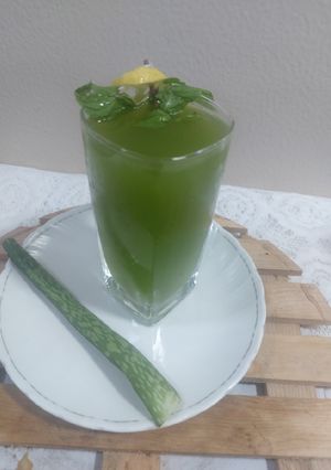 A picture of Alovera mint lemonade.