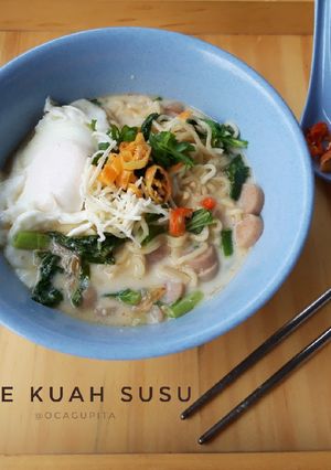 Foto resep Mie kuah susu