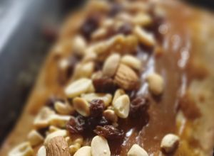Una foto de Budín marmolado de vainilla y chocolate