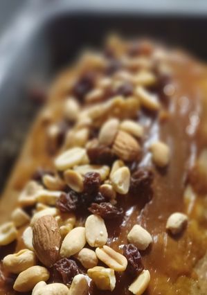 Una foto de Budín marmolado de vainilla y chocolate