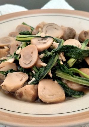 Foto resep Cah Jamur Caisim