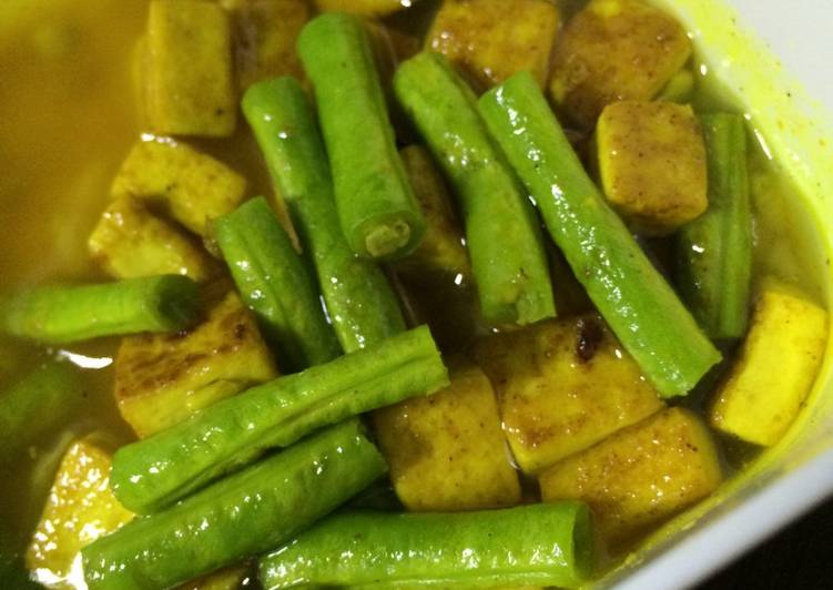 Resep: Tumis kacang panjang-tahu bumbu kare Kekinian