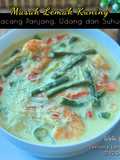 Masak Lemak Kuning Kacang Panjang, Udang dan Suhun