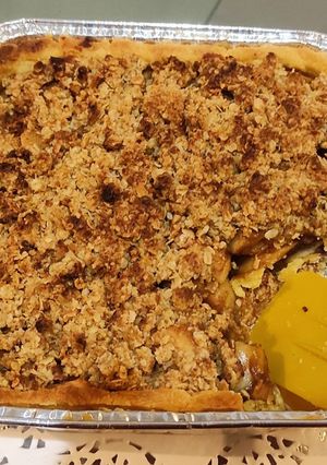 Foto resep Apple crumble pie with Oat