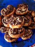 Palmeritas de Nocilla y nueces caramelizadas