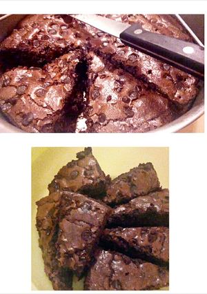 Foto resep Fudgy Chocolate Chip Brownies