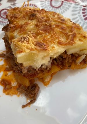 Une photo de Pommes de terre à la sauce lasagnes