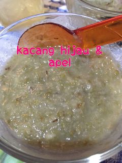 Foto resep Kacang Hijau & Apel puree mpasi
