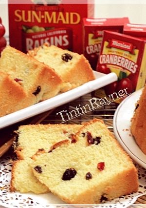 Foto resep Chiffon Kismis+Cranberry super lembut