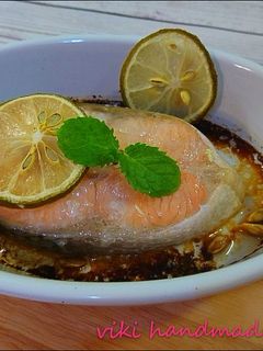 青檸烤鮭魚 的食譜成品照片