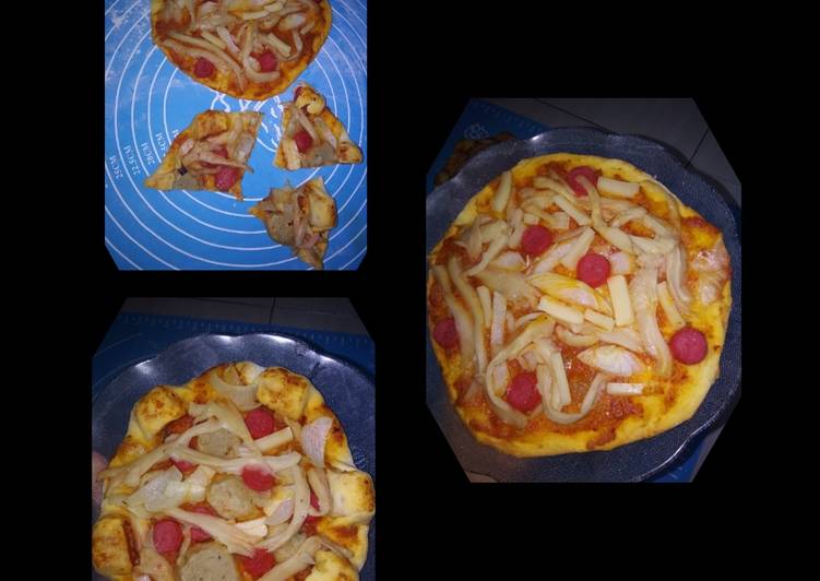 Resep Pizza crispy teflon Anti Gagal