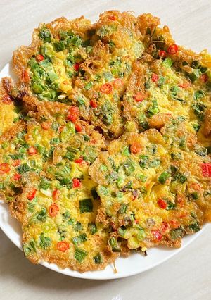 Foto resep Telor dadar kering daun bawang