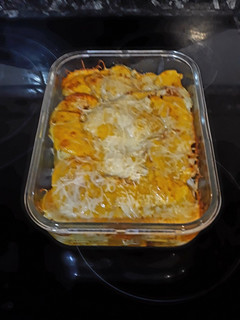 Una foto de Mil hojas de patata con bacalao