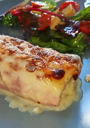 Une photo de Poireaux jambon béchamel en gratin 🥬