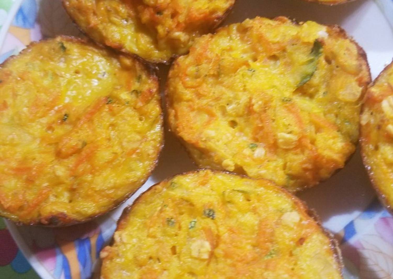 Muffins de zanahoria y zapallitos muy saludables..! Receta de Patry