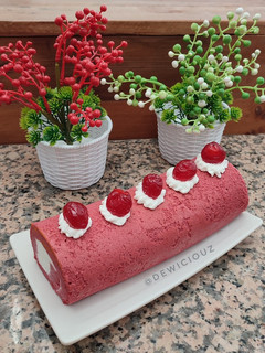 Foto resep Red Velvet Roll Cake