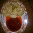 Fried yam and stew