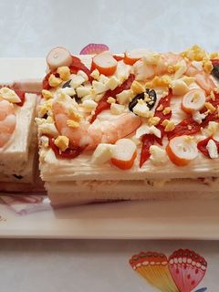 Una foto de Pastel de Navidad 🌲 con pan de molde 🍞