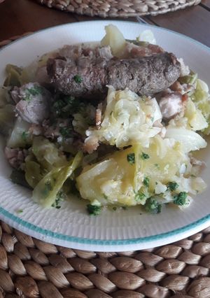 Sopas mallorquinas - rakott zöldséges- spanyolos ételek magyarul recept fotója