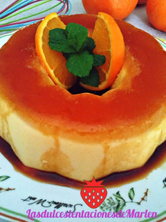 Una foto de Flan de zumo de naranja