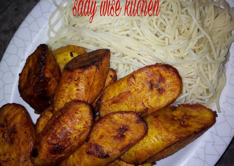 Easiest Way to Prepare Spaghetti &amp; Plantain