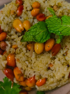 வேர்கடலை புதினா ரைஸ் (groundnut pudina rice) செய்முறை முக்கிய புகைப்படம்