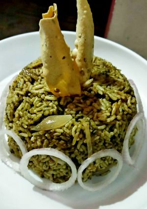 A picture of Palak pullav.