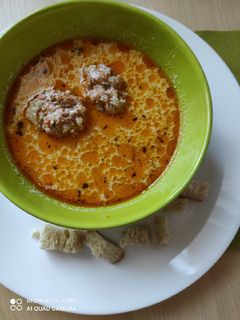 Húsgombóc leves recept fotója