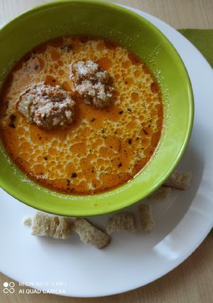 Húsgombóc leves recept fotója
