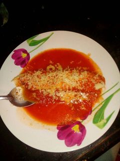 Una foto de Pechugas rellenas en salsa chipotle ❤