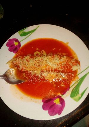 Una foto de Pechugas rellenas en salsa chipotle ❤