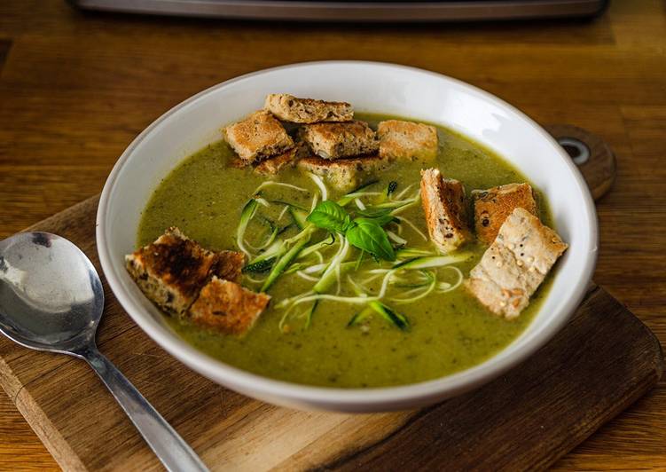 Recipe of Any-night-of-the-week Creamy Courgette Soup with Basil