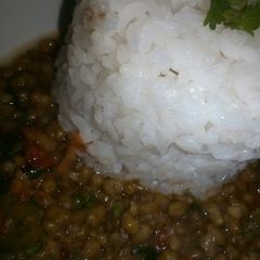 Rice with green grams A picture of Rice with green grams.