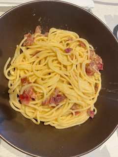 Una foto de Spaghetti con salsa de quesos