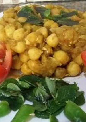 A picture of Hare masaly waly chat paty chane # Cookpadramadan.