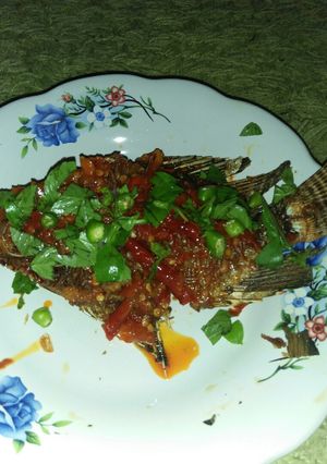 Foto resep Goreng nila,sambal merah