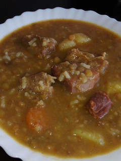 Una foto de Lentejas con arroz