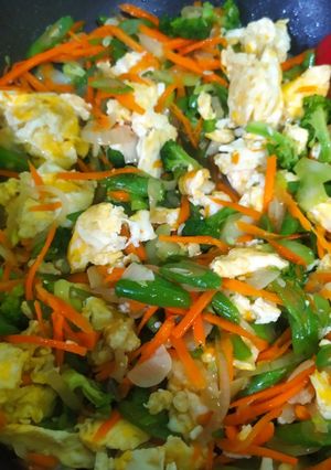 Foto resep 54. Orak arik telur warna warni