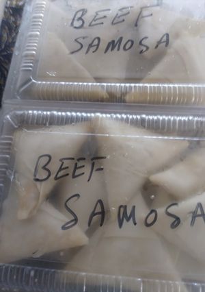 A picture of Beef samosa for whole ramzan(frozen).