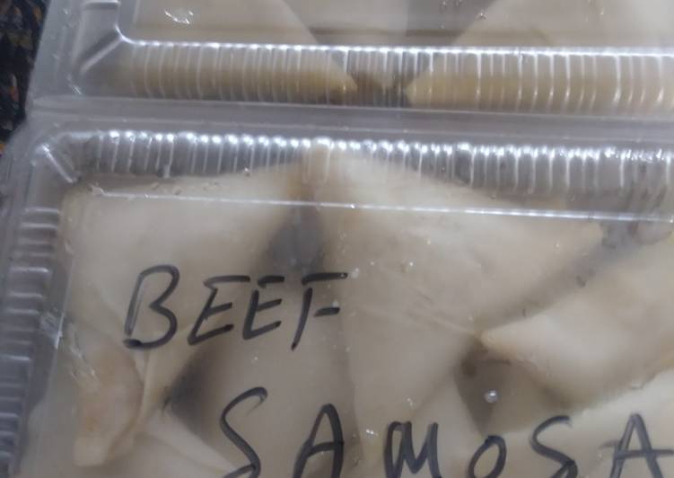Simple Way to Prepare Ultimate Beef samosa for whole ramzan(frozen)