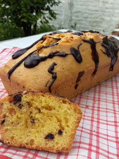 Una foto de Budín con chips de chocolate