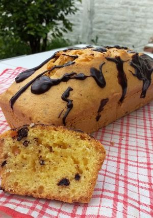 Una foto de Budín con chips de chocolate