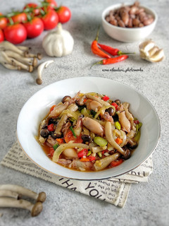 Foto resep Tumis Jamur Cumi Asin