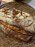 Hogaza de Pan con muy poca Masa Madre (5 gr)