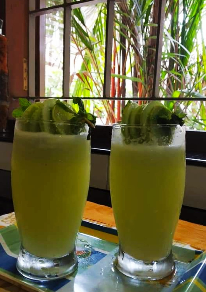 A picture of Cucumber lime Mojito.