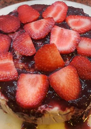 Una foto de Cheesecake vegano sin azúcar